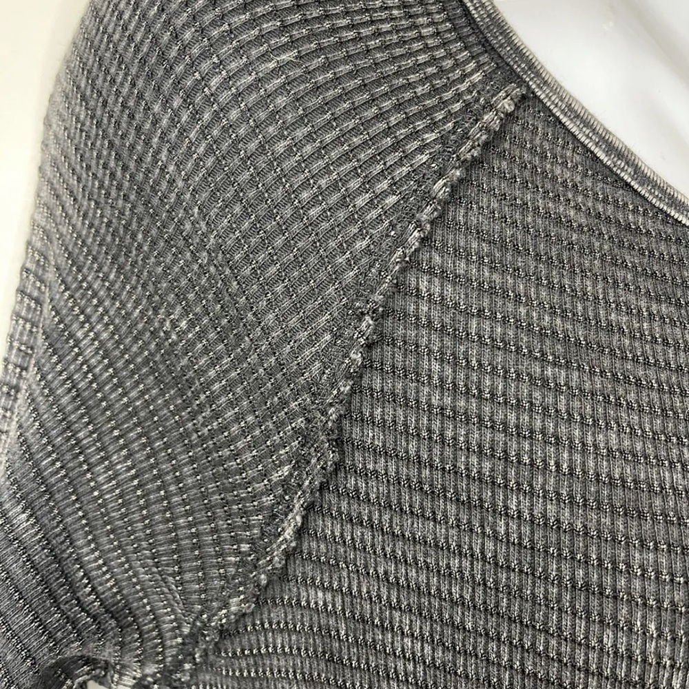 Able Dress M Gray Aztec Waffleknit Long Sleeve Stretch - Picture 10 of 10